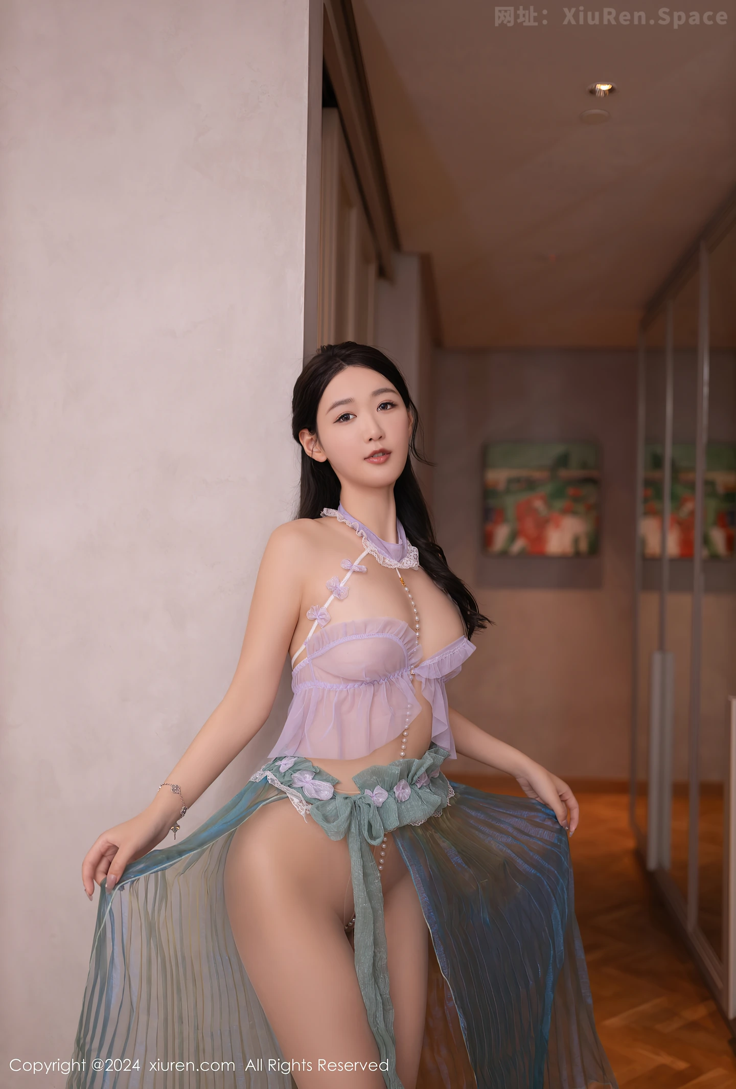 图片[6]-[XiuRen秀人网]VOL.8644 模特唐安琪性感浅色轻透古风服饰配超薄肉丝秀曼妙身姿诱惑写真80P-秀人网官方网站